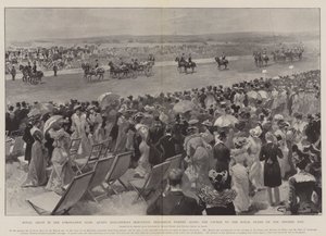 Ascot real no ano da coroação, Procissão do Semi-estado da rainha Alexandra que passa ao longo do curso ao carrinho real no dia de abertura